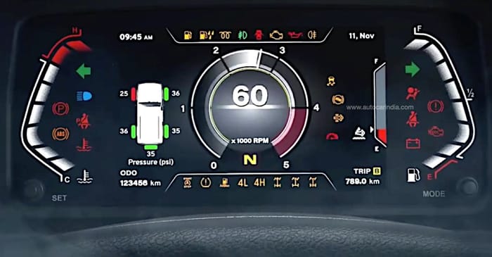 2024 fORCE gURKHA INSTRUMENT CLUSTER